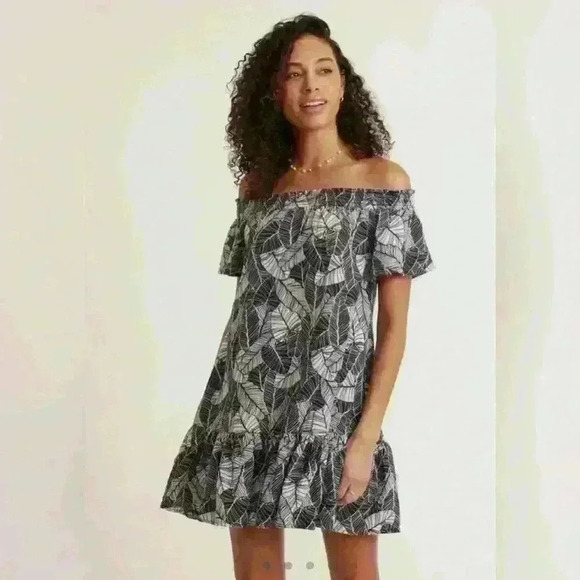 Marine Layer Womens Shirley Off The shoulder dress ,  sz large - Picture 4 of 9